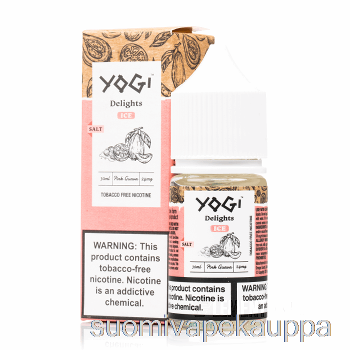 Vape Suomi Vaaleanpunainen Guava Jääsuolat - Yogi Delights - 30ml 24mg